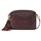 Chanel Vintage 1991 Brown Quilted Leather Medium Tassel Camera Bag