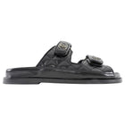 Chanel 24P CC Black Quilted Leather Dad Sandals  - 37