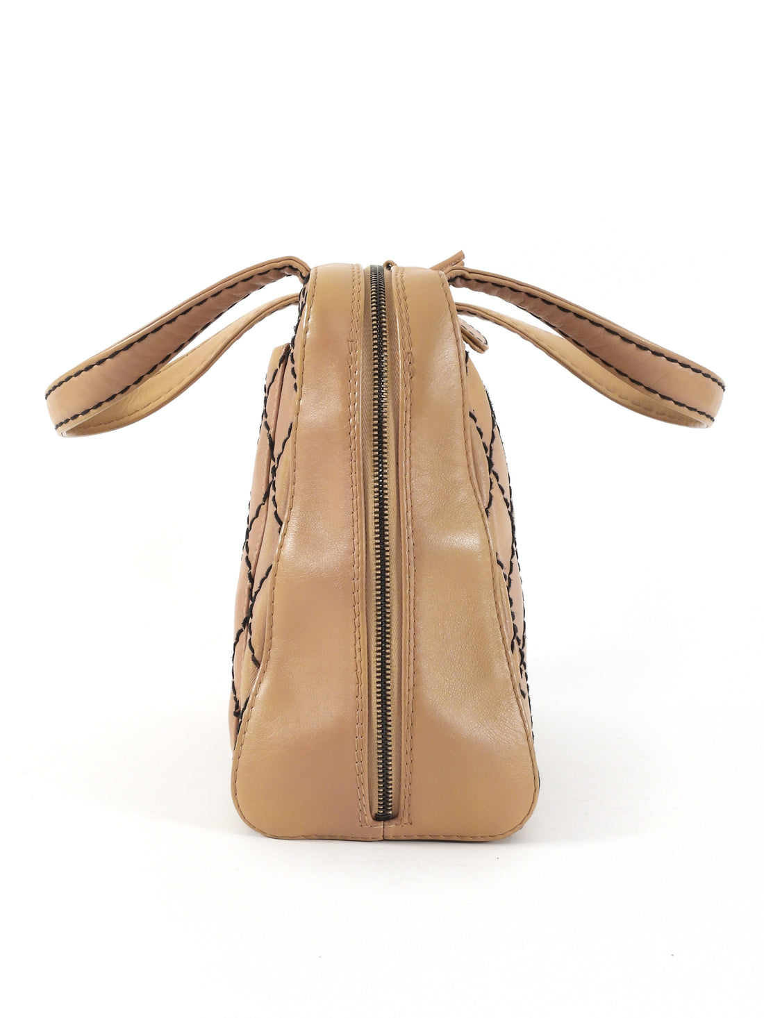Chanel Beige Vintage 2000 Calfskin Wild Stitch Bag