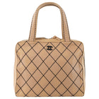 Chanel Beige Vintage 2000 Calfskin Wild Stitch Bag