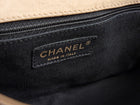 Chanel Light Beige Surpique Chevron Quilted Medium Flap Bag