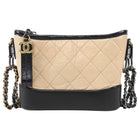 Chanel Beige and Black Gabrielle Small Chain Shoulder Bag