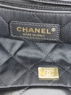 Chanel Black 22 Chain Drawstring Calfskin Small Quilted Bag