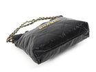 Chanel Black 22 Chain Drawstring Calfskin Small Quilted Bag