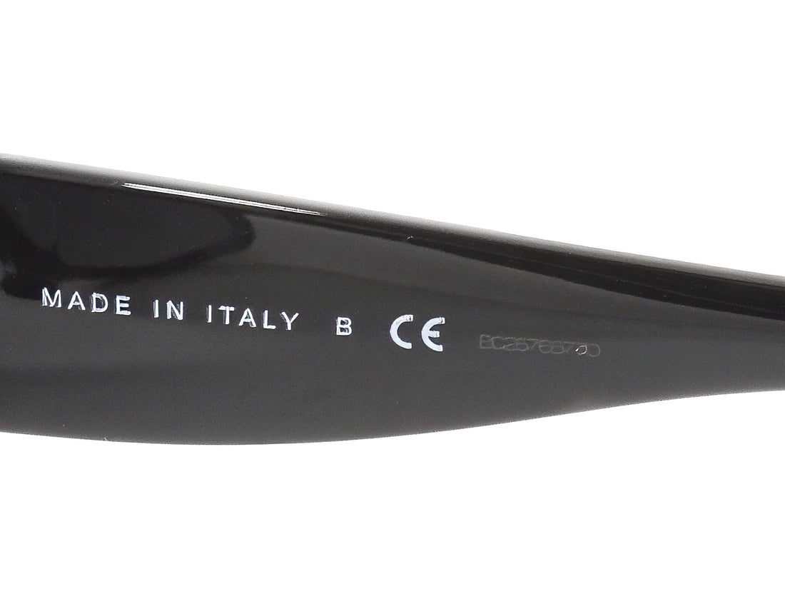 Chanel Black Embroidered CC Logo Acetate Sunglasses 5449A