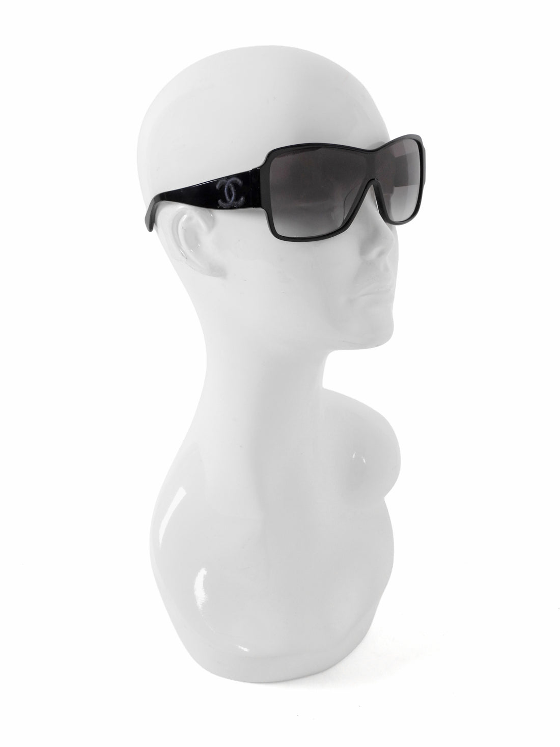 Chanel Black Embroidered CC Logo Acetate Sunglasses 5449A