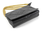 Chanel Black Vintage 1986 Diamond Quilt CC Multi Chain Strap Bag