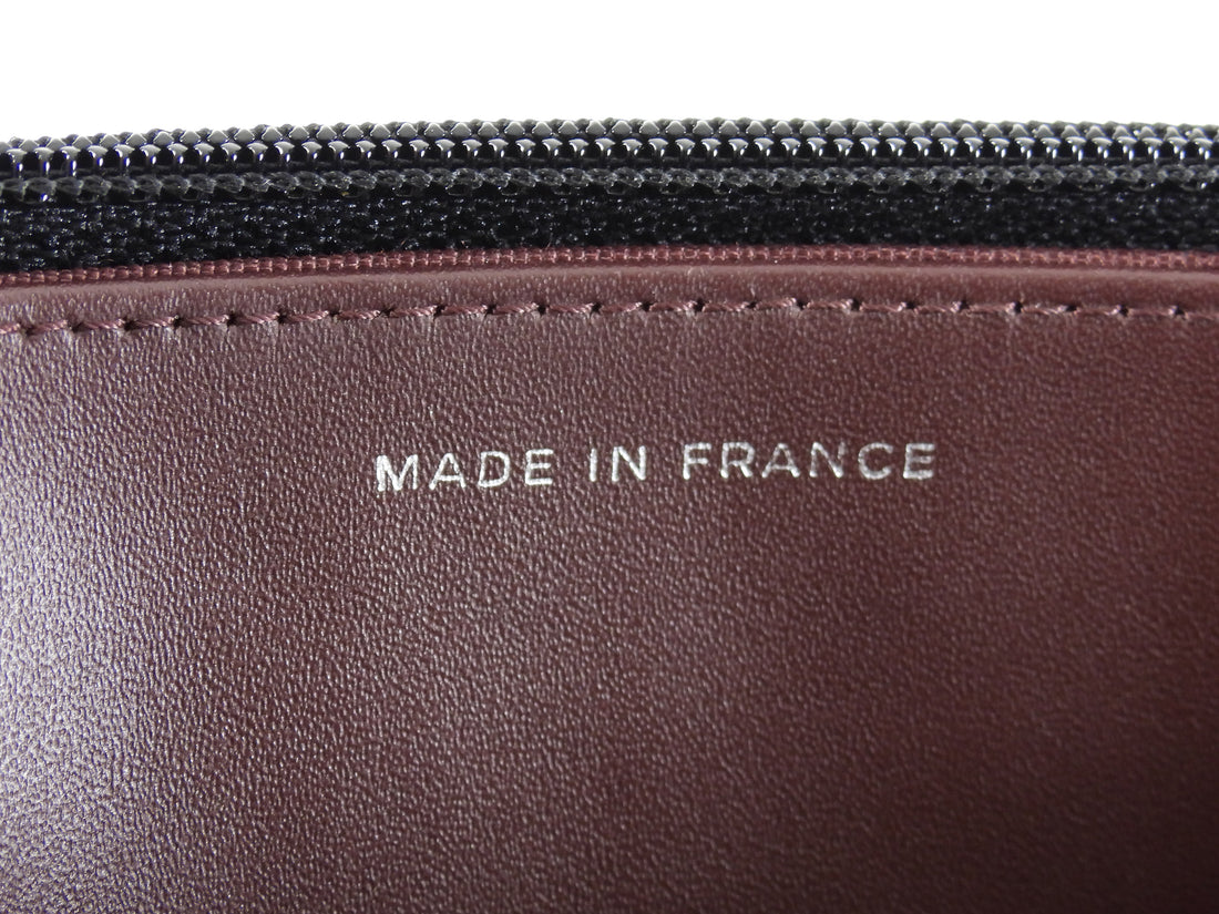 Chanel Black Black Caviar Leather CC Classic Wallet on Chain SHW