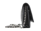 Chanel Black Black Caviar Leather CC Classic Wallet on Chain SHW