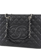 Chanel Black Caviar Leather GST Grand Shopping Tote Bag SHW