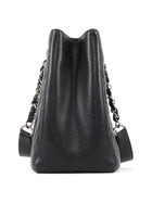 Chanel Black Caviar Leather GST Grand Shopping Tote Bag SHW