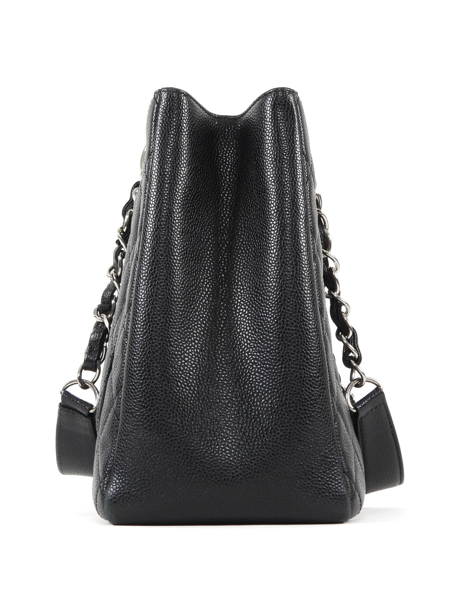 Chanel Black Caviar Leather GST Grand Shopping Tote Bag SHW
