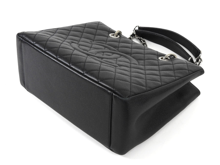 Chanel Black Caviar Leather GST Grand Shopping Tote Bag SHW
