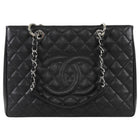 Chanel Black Caviar Leather GST Grand Shopping Tote Bag SHW