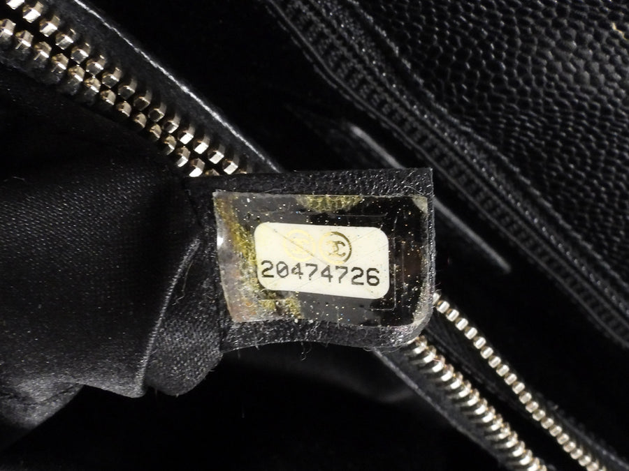 Chanel Black Caviar Leather GST Grand Shopping Tote Bag SHW