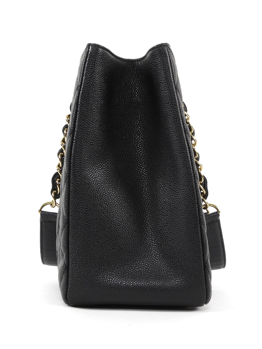Chanel Black Caviar Leather GST XL Grand Shopping Tote GHW