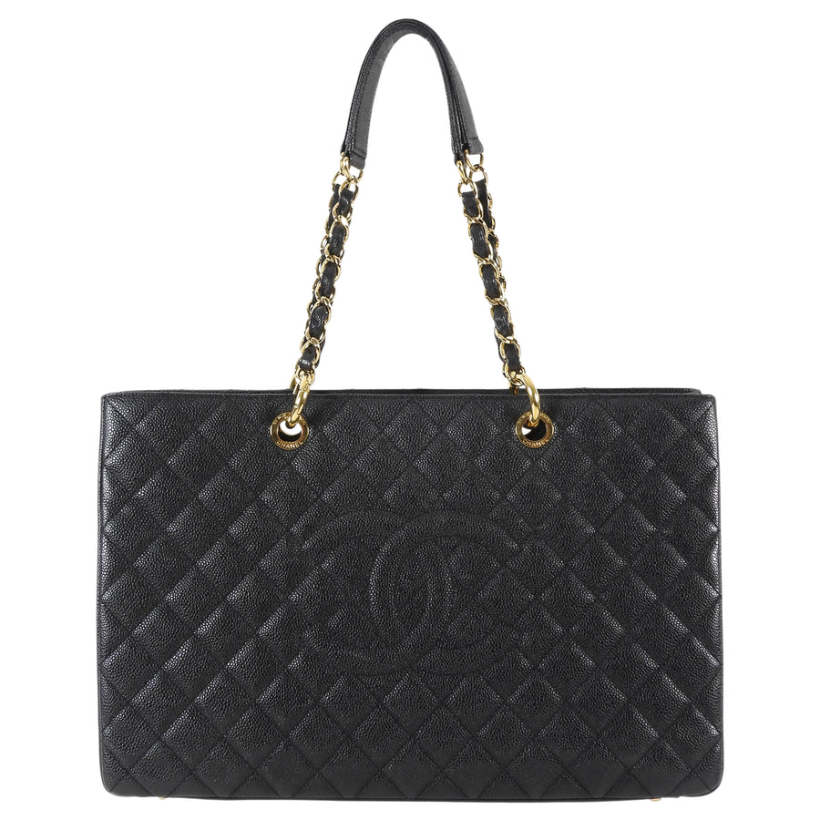 Chanel Black Caviar Leather GST XL Grand Shopping Tote GHW