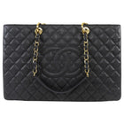 Chanel Black Caviar Leather GST XL Grand Shopping Tote GHW