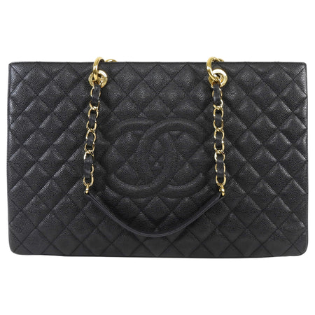 Chanel Black Caviar Leather GST XL Grand Shopping Tote GHW