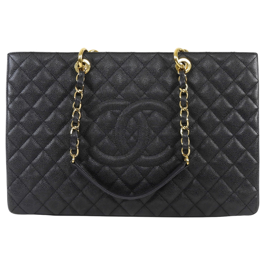 Chanel Black Caviar Leather GST XL Grand Shopping Tote GHW