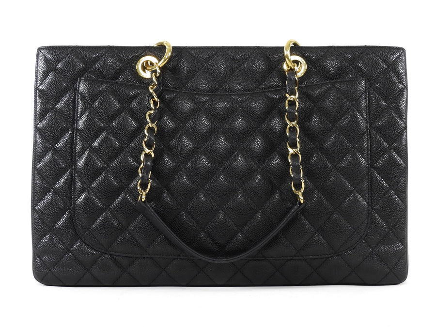 Chanel Black Caviar Leather GST XL Grand Shopping Tote GHW