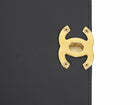 Chanel Black Calfskin and Patent Medium Chain Medium Flap Bag