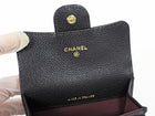 Chanel Black Caviar Quilted Leather Flap Card Holder Wallet