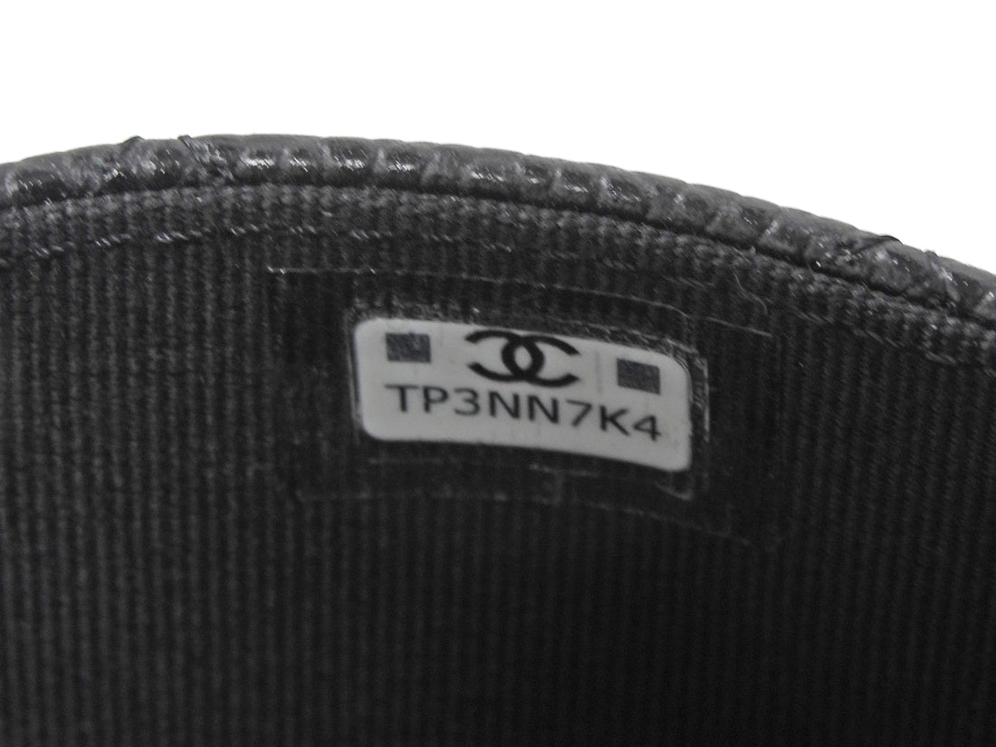 Chanel Black Caviar Quilted Leather Flap Card Holder Wallet