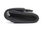 Chanel Black Caviar Quilted Leather Flap Card Holder Wallet