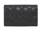 Chanel Black Caviar Quilted Leather Flap Card Holder Wallet