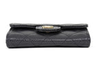Chanel Black Caviar Quilted Leather Flap Card Holder Wallet