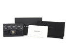 Chanel Black Caviar Quilted Leather Flap Card Holder Wallet