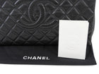 Chanel Black Caviar Quilted Leather Large CC Clutch Bag