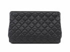 Chanel Black Caviar Quilted Leather Large CC Clutch Bag