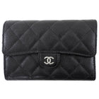 Chanel Black 2020 Caviar Leather Medium Classic Flap Wallet SHW Medium