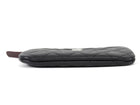 Chanel Black Quilted Caviar Leather Small O Case Small Zip Pouch
