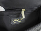 Chanel Black Chevron Quilted Lambskin Statement Chain Flap Bag