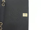 Chanel Black Chevron Quilted Lambskin Statement Chain Flap Bag
