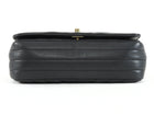 Chanel Black Chevron Quilted Lambskin Statement Chain Flap Bag