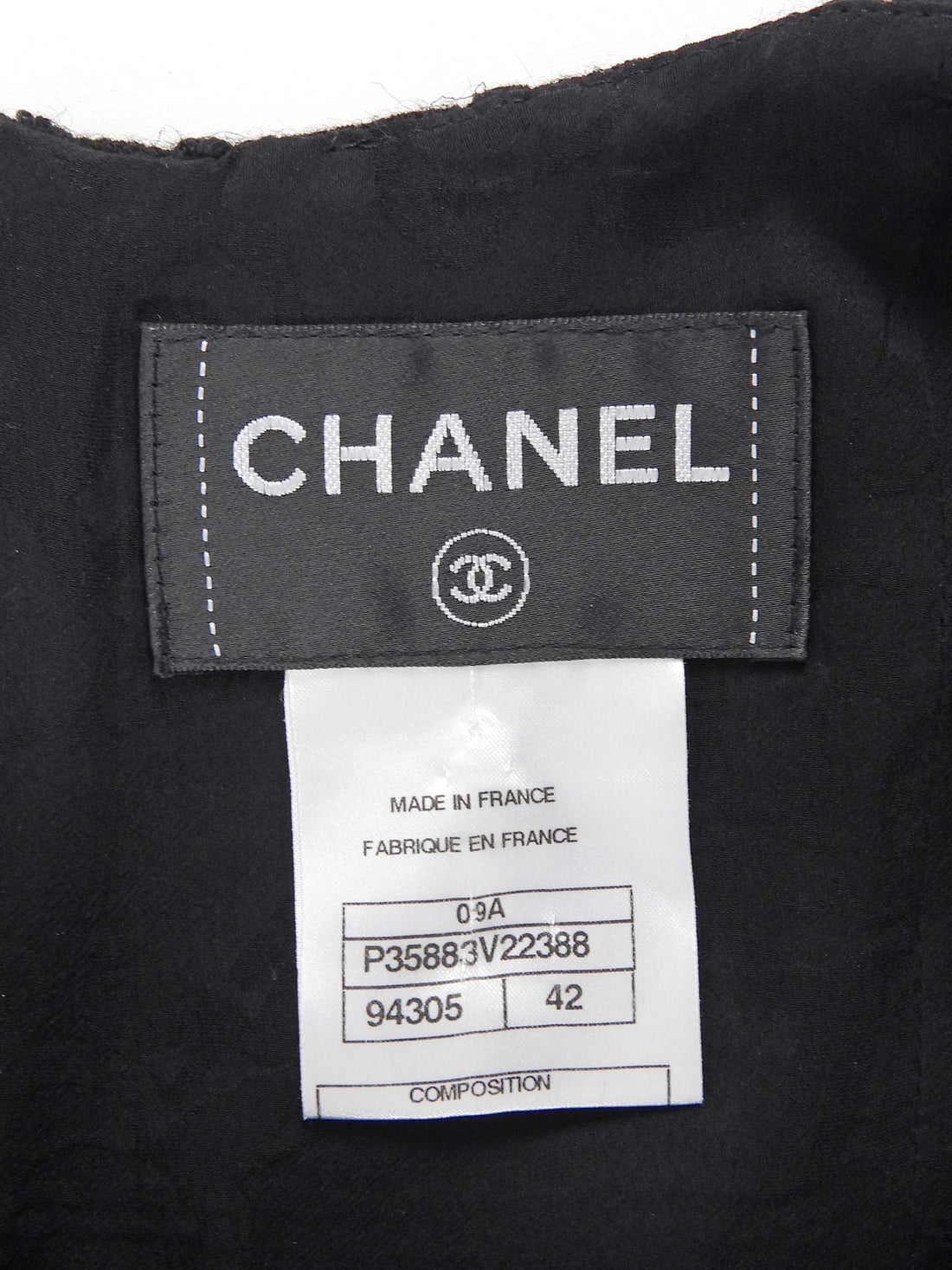 Chanel Black 09A Wool Embroidered Mini Shift Dress - 42 / M