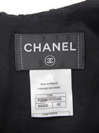 Chanel Black 09A Wool Embroidered Mini Shift Dress - 42 / M