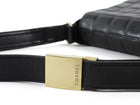Chanel Black Vintage 2002 Chocolate Bar East West CC Shoulder Bag