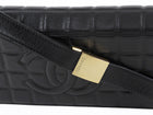 Chanel Black Vintage 2002 Chocolate Bar East West CC Shoulder Bag