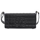 Chanel Black Vintage 2002 Chocolate Bar East West CC Shoulder Bag