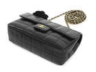Chanel Black Vintage 2006 Chocolate Bar Camelia Mini Crossbody Flap Bag
