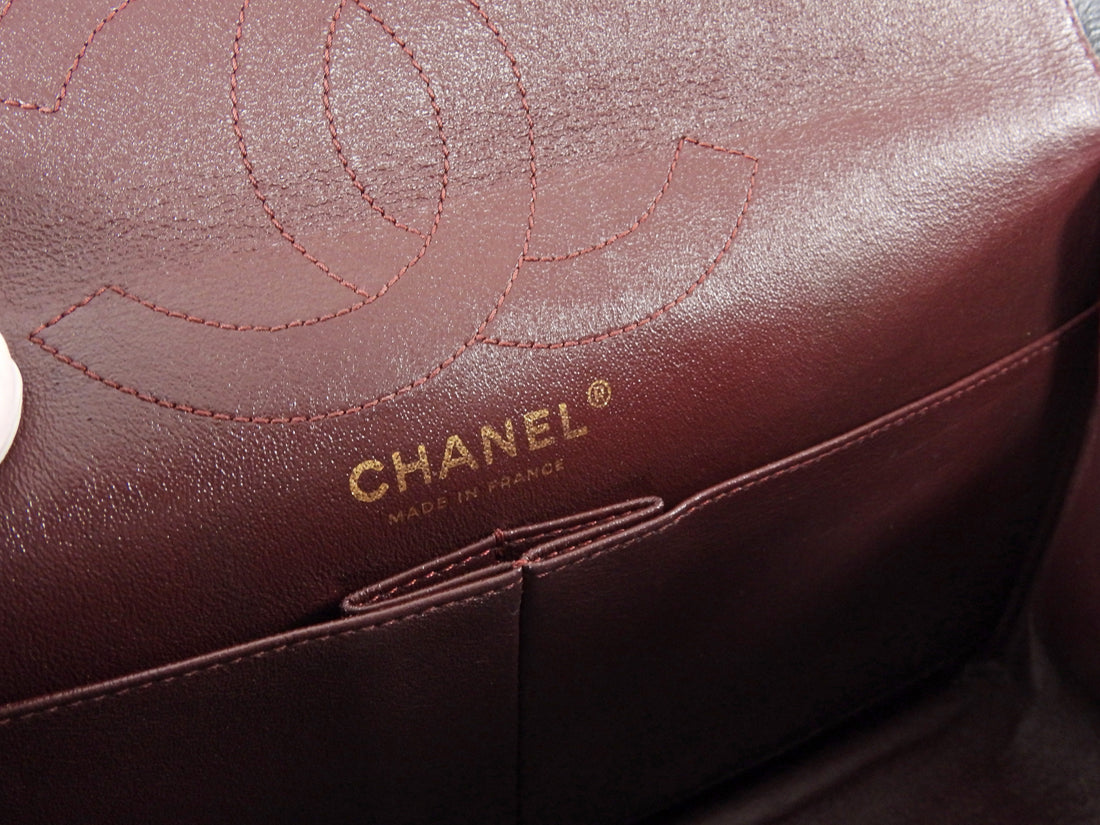 Chanel Black GHW 2011 Quilted Aged Calfskin 2.55 Reissue Double Flap Chain Bag