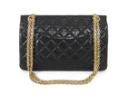 Chanel Black GHW 2011 Quilted Aged Calfskin 2.55 Reissue Double Flap Chain Bag