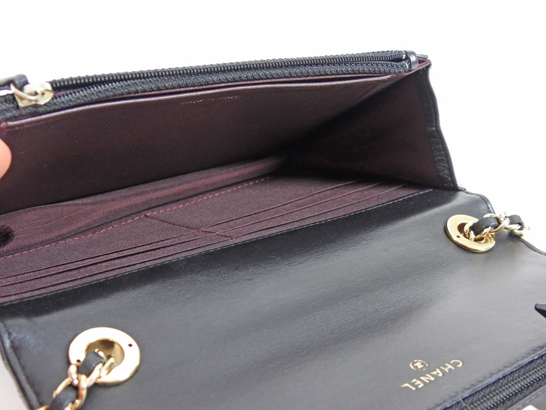 Chanel Black Quilted Lambskin Trendy Wallet on Chain GHW