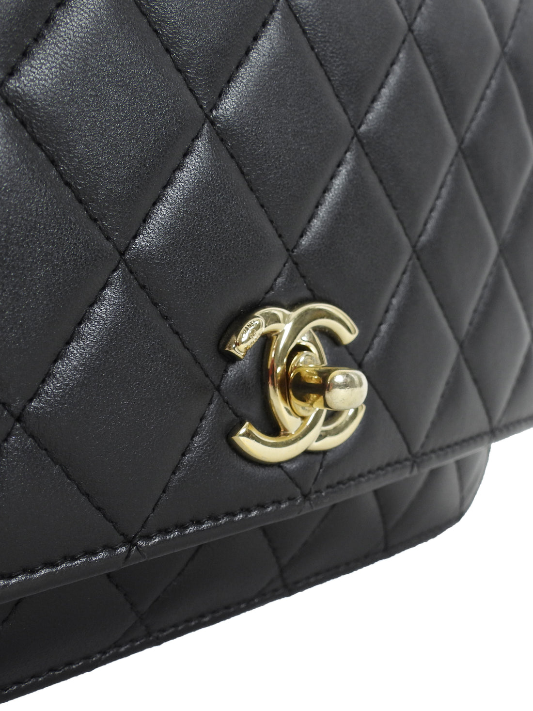 Chanel Black Quilted Lambskin Trendy Wallet on Chain GHW