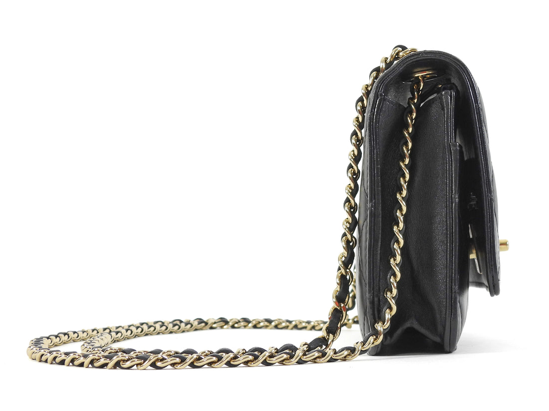 Chanel Black Quilted Lambskin Trendy Wallet on Chain GHW